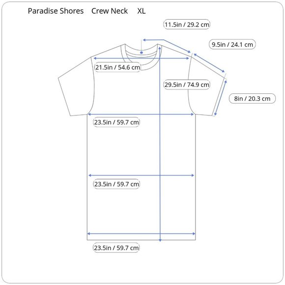 Paradise Shores Cotton XL 5011 Geyser Lei Over Charters Teal Blue T Shirt - Picture 3 of 16